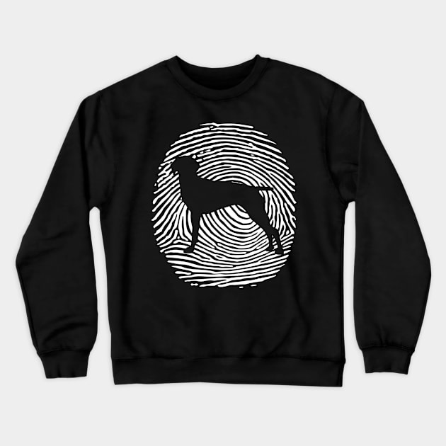 Old Danish Pointer DNA Fingerprint Dog Old Danish Pointer Crewneck Sweatshirt by Shirtjaeger